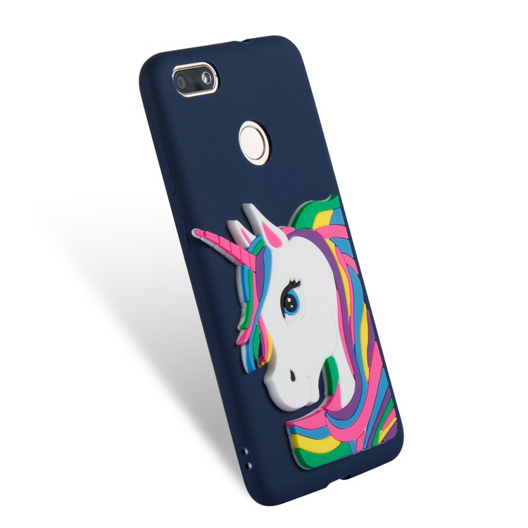 Lovely 3D Unicorn Pattern TPU Case Shell for Huawei Y6 Pro (2017) / Enjoy 7 / P9 lite mini - Dark Blue-6