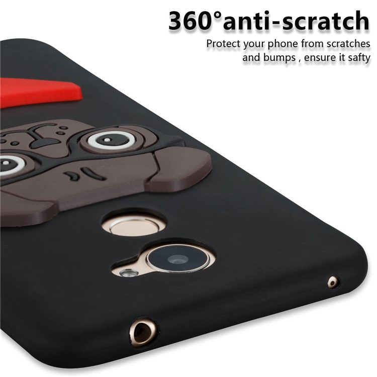 Lovely 3D Dog Pattern TPU Case for Huawei Y7 Prime / Enjoy 7 Plus - Black-2