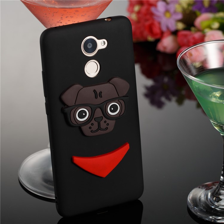 Lovely 3D Dog Pattern TPU Case for Huawei Y7 Prime / Enjoy 7 Plus - Black-4