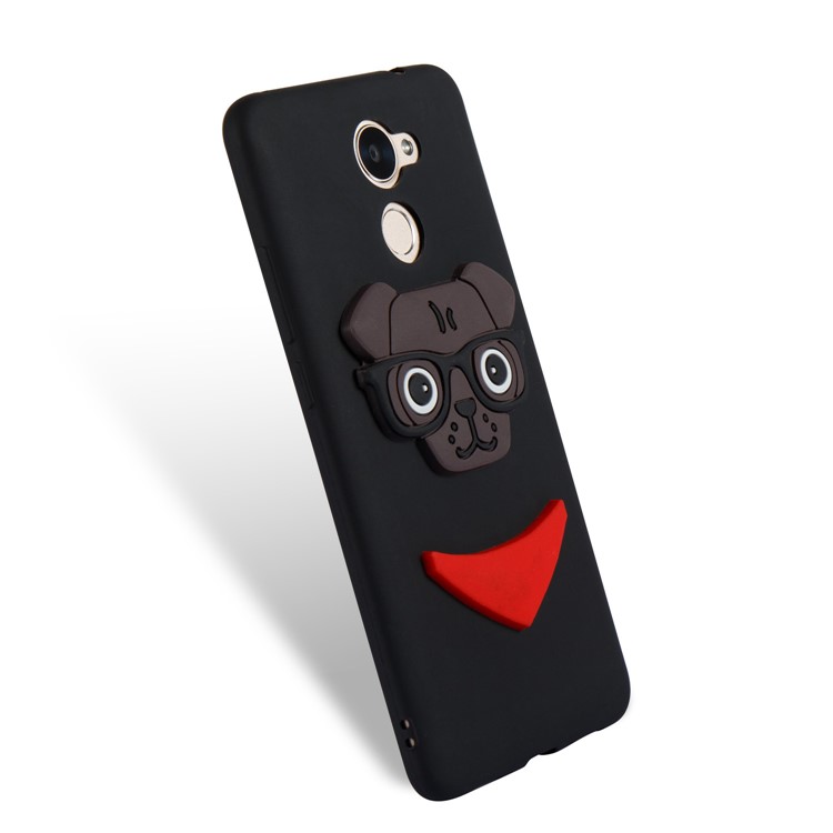 Lovely 3D Dog Pattern TPU Case for Huawei Y7 Prime / Enjoy 7 Plus - Black-6