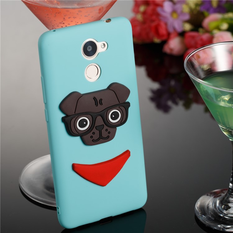 Lovely 3D Dog Pattern TPU Cover for Huawei Y7 Prime / Enjoy 7 Plus - Baby Blue-4