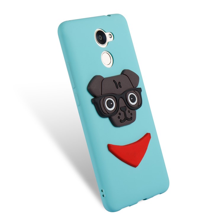 Lovely 3D Dog Pattern TPU Cover for Huawei Y7 Prime / Enjoy 7 Plus - Baby Blue-6