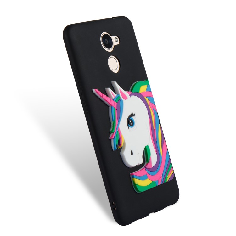 Lovely 3D Unicorn Pattern TPU Case for Huawei Y7 Prime / Enjoy 7 Plus - Black-5