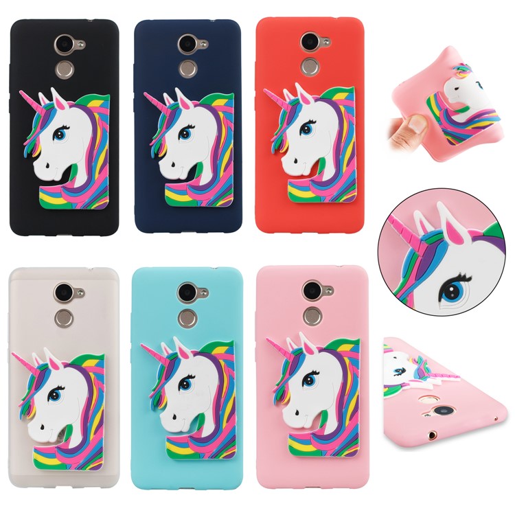 Lovely 3D Unicorn Pattern TPU Case for Huawei Y7 Prime / Enjoy 7 Plus - Black-6