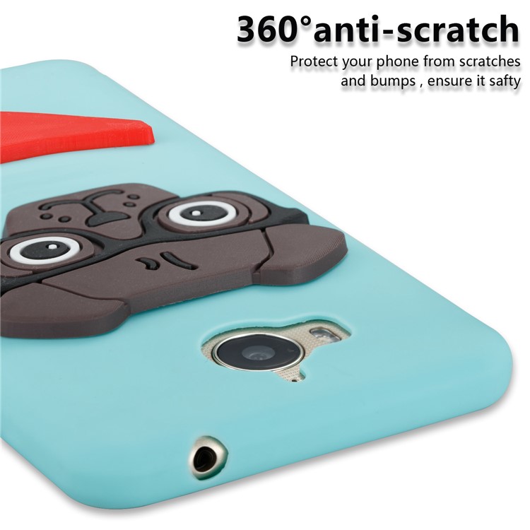 Cute 3D Puppy TPU Mobile Cover for Huawei Y6 (2017) / Y5 (2017) - Baby Blue-2