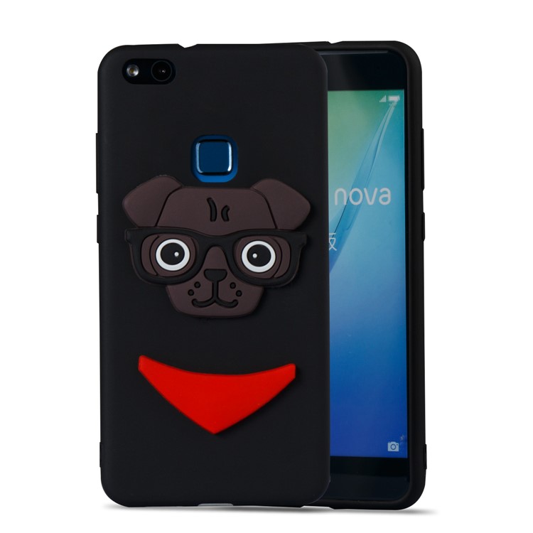 Lovely 3D Dog Pattern TPU Case for Huawei P10 Lite - Black-5