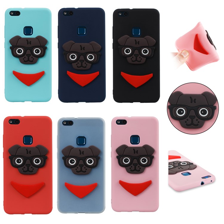 Lovely 3D Dog Pattern TPU Case for Huawei P10 Lite - Black-7