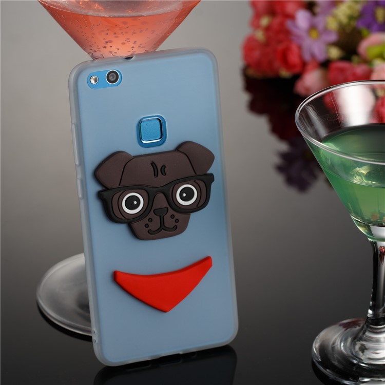 Lovely 3D Dog Pattern TPU Back Case for Huawei P10 Lite - White-4