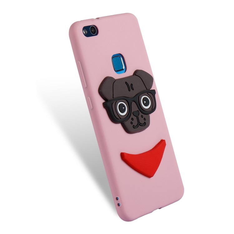Lovely 3D Dog Pattern TPU Phone Shell Case for Huawei P10 Lite - Pink-6