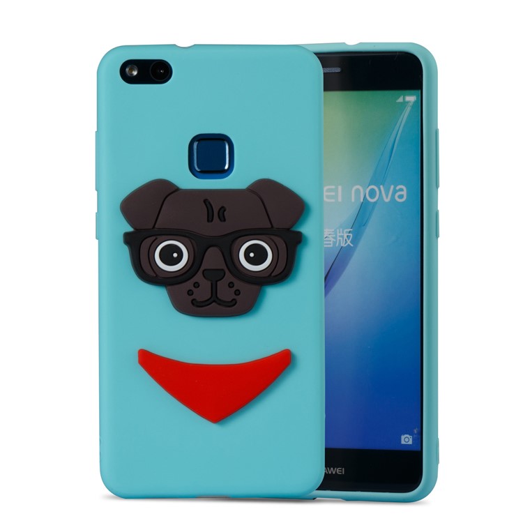 Lovely 3D Dog Pattern TPU Cover Case for Huawei P10 Lite - Baby Blue-5