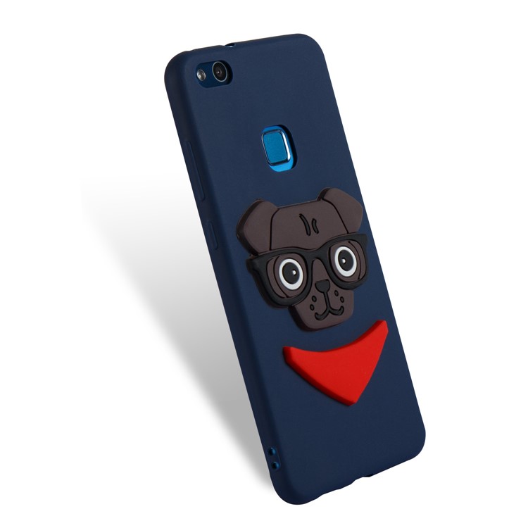 Lovely 3D Dog Pattern TPU Soft Case for Huawei P10 Lite - Dark Blue-6