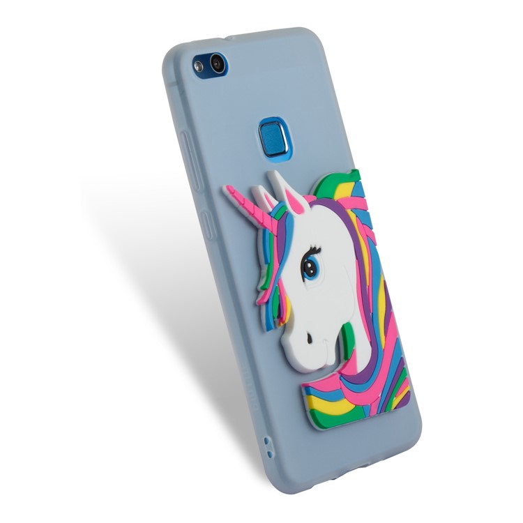 Lovely 3D Unicorn Soft TPU Case for Huawei P10 Lite - White-6