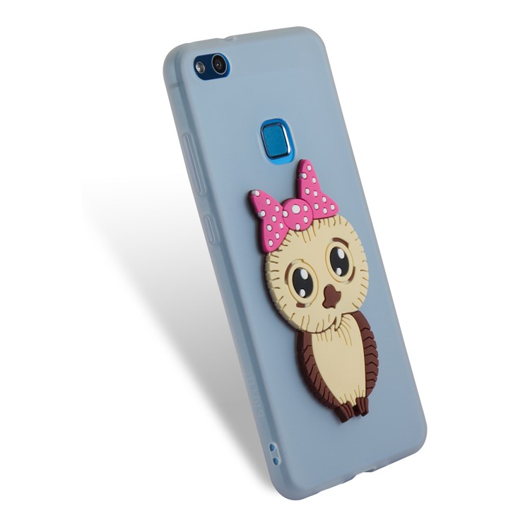 Cute 3D Female Owl Pattern TPU Flexible Casing for Huawei P10 Lite - White-5