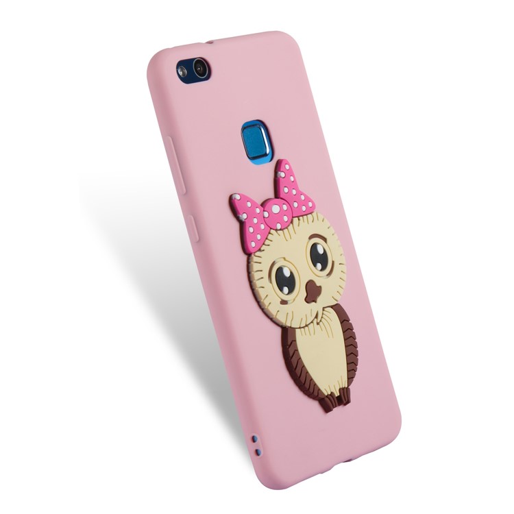Cute 3D Female Owl Pattern TPU Soft Mobile Case Accessory for Huawei P10 Lite - Pink-6