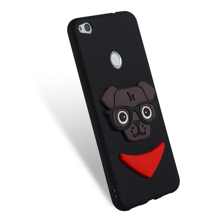 Lovely 3D Puppy TPU Back Case for Huawei P8 Lite (2017) / Honor 8 Lite - Black-6