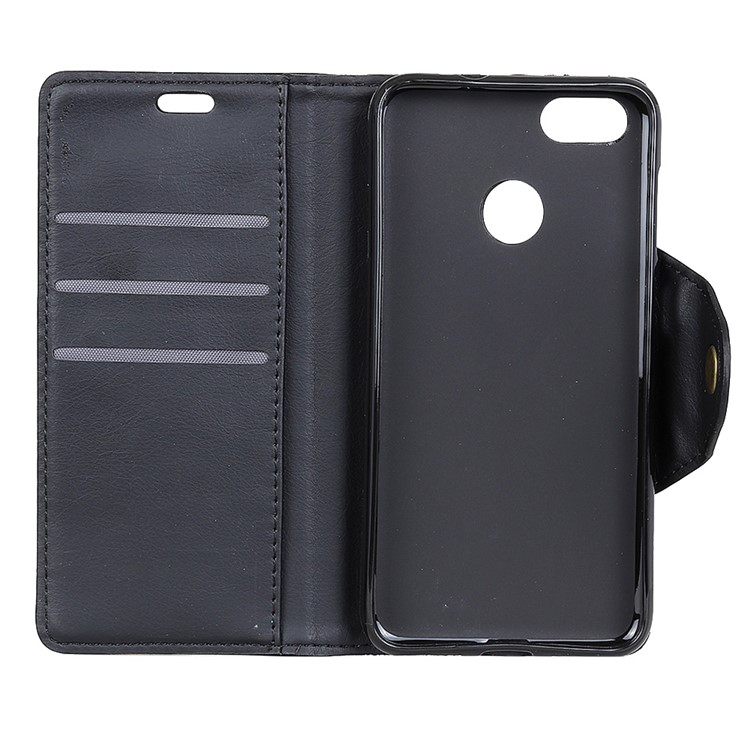 Textured PU Leather Wallet Stand Mobile Case for Huawei P9 lite mini/Y6 Pro (2017)/Enjoy 7 - Black-5