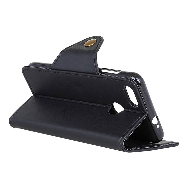 Textured PU Leather Wallet Stand Mobile Case for Huawei P9 lite mini/Y6 Pro (2017)/Enjoy 7 - Black-6