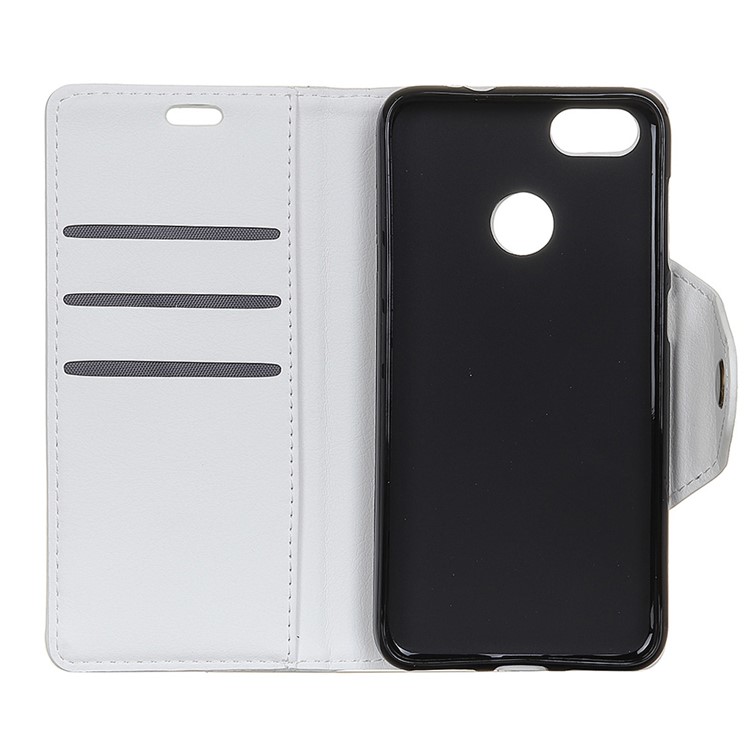 Textured PU Leather Wallet Stand Mobile Shell for Huawei P9 lite mini/Y6 Pro (2017)/Enjoy 7 - White-5