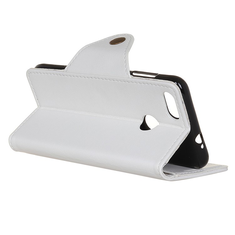 Textured PU Leather Wallet Stand Mobile Shell for Huawei P9 lite mini/Y6 Pro (2017)/Enjoy 7 - White-6