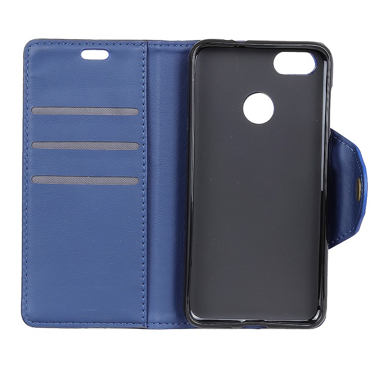 Textured PU Leather Wallet Stand Mobile Cover for Huawei P9 lite mini/Y6 Pro (2017)/Enjoy 7 - Blue-5