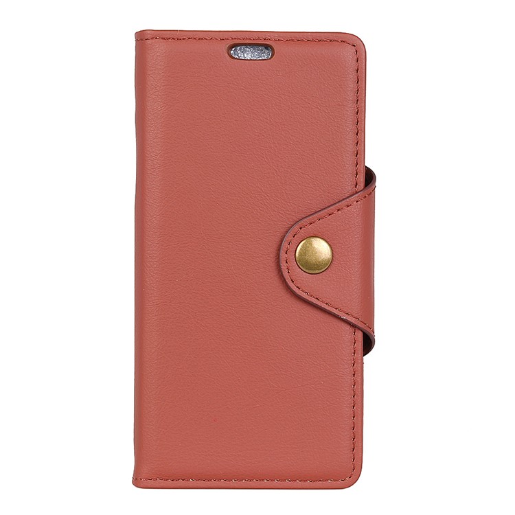 Textured PU Leather Wallet Stand Mobile Accessory Cover for Huawei P9 lite mini/Y6 Pro (2017)/Enjoy 7 - Brown-2