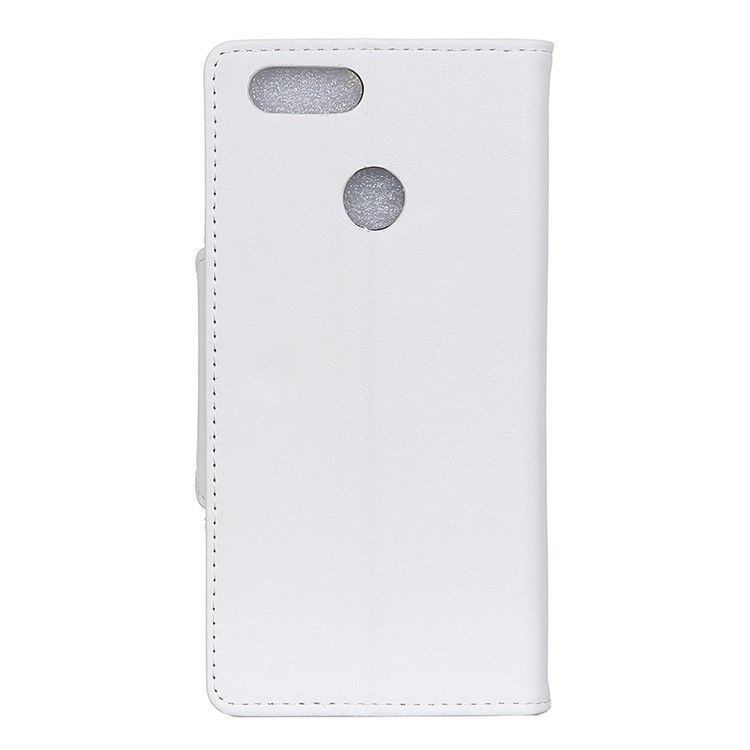 Crazy Horse Textured Leather Wallet Stand Mobile Phone Shell for Huawei Honor 7X - White-4