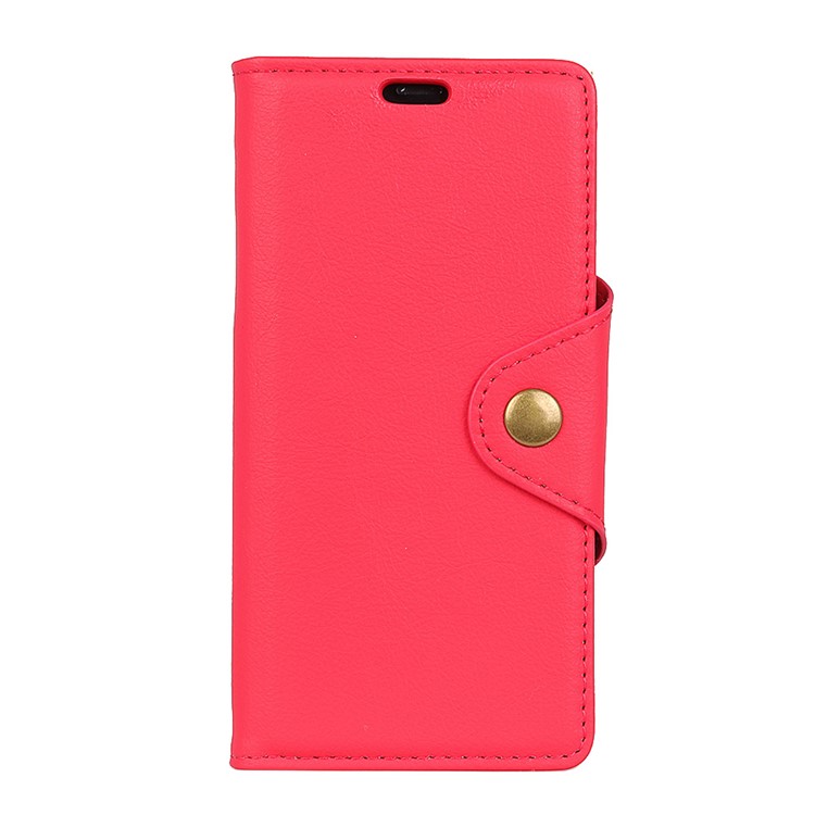 Crazy Horse Textured Leather Wallet Stand Mobile Casing for Huawei Honor 7X - Red-2