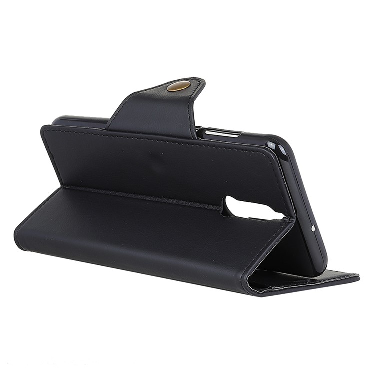 PU Leather Wallet Stand Mobile Phone Case for Huawei Mate 10 Lite - Black-6