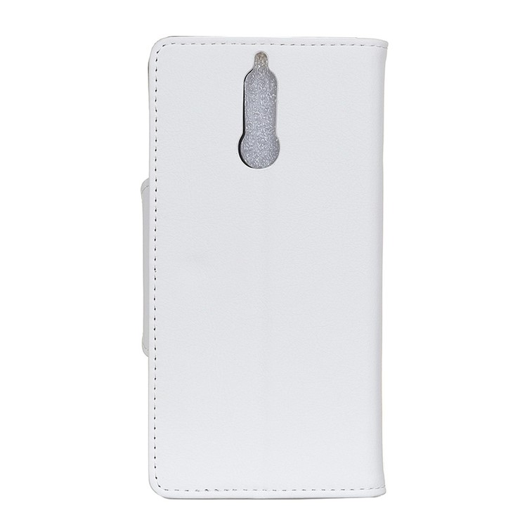 PU Leather Wallet Stand Mobile Phone Cover Accessory for Huawei Mate 10 Lite - White-4