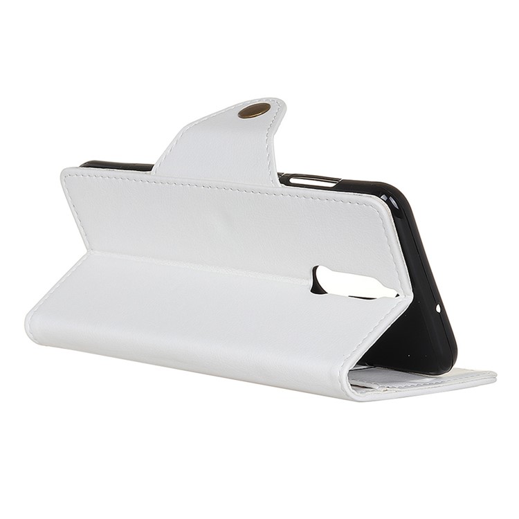 PU Leather Wallet Stand Mobile Phone Cover Accessory for Huawei Mate 10 Lite - White-6
