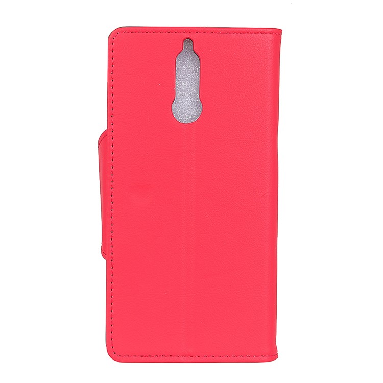 PU Leather Wallet Stand Mobile Flip Cover Case for Huawei Mate 10 Lite - Red-4