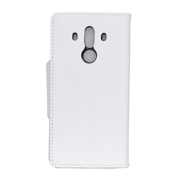 Crazy Horse Textured Leather Wallet Stand Phone Shell for Huawei Mate 10 Pro - White-4