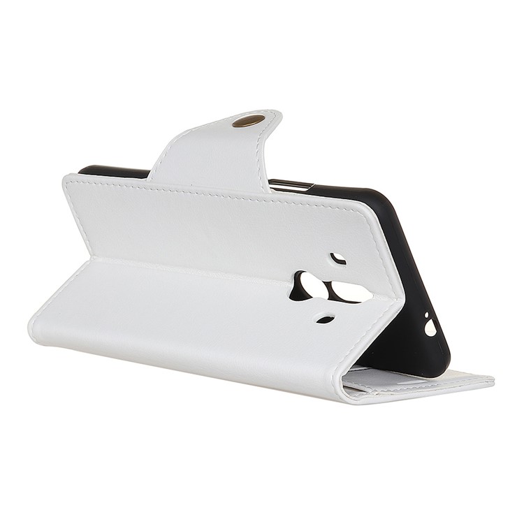Crazy Horse Textured Leather Wallet Stand Phone Shell for Huawei Mate 10 Pro - White-6
