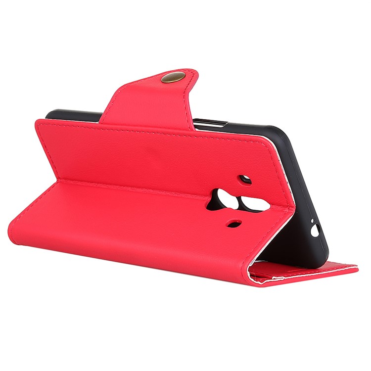Crazy Horse Textured Leather Wallet Stand Phone Casing for Huawei Mate 10 Pro - Red-6