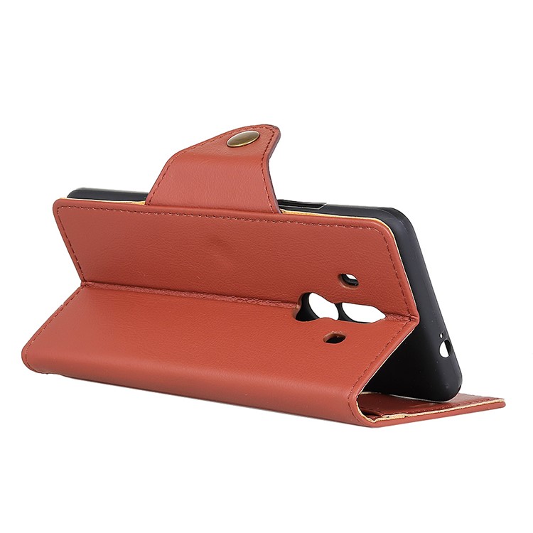 Crazy Horse Textured Leather Wallet Stand Cover Shell for Huawei Mate 10 Pro - Brown-6