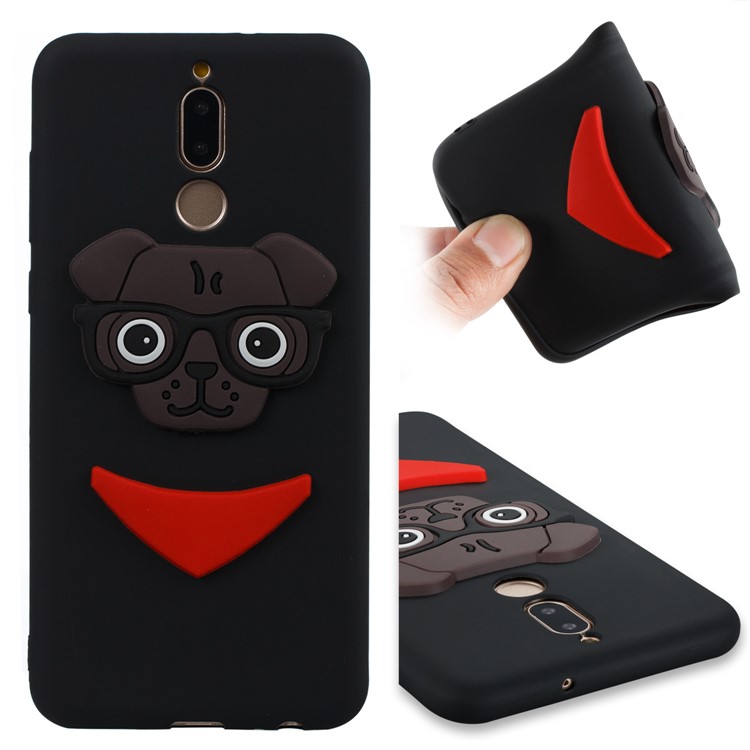 Lovely Dog Pattern TPU Cover Shell for Huawei Mate 10 Lite / nova 2i / Maimang 6 / Honor 9i (India) - Black-1