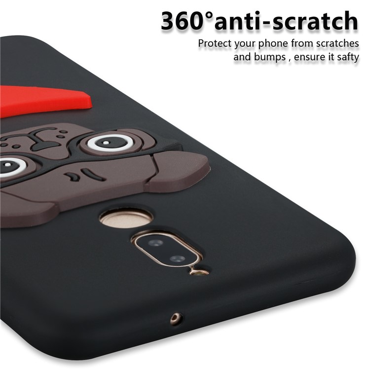 Lovely Dog Pattern TPU Cover Shell for Huawei Mate 10 Lite / nova 2i / Maimang 6 / Honor 9i (India) - Black-2