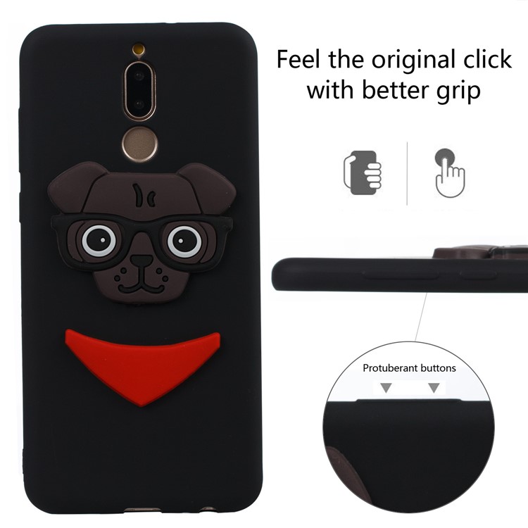 Lovely Dog Pattern TPU Cover Shell for Huawei Mate 10 Lite / nova 2i / Maimang 6 / Honor 9i (India) - Black-3