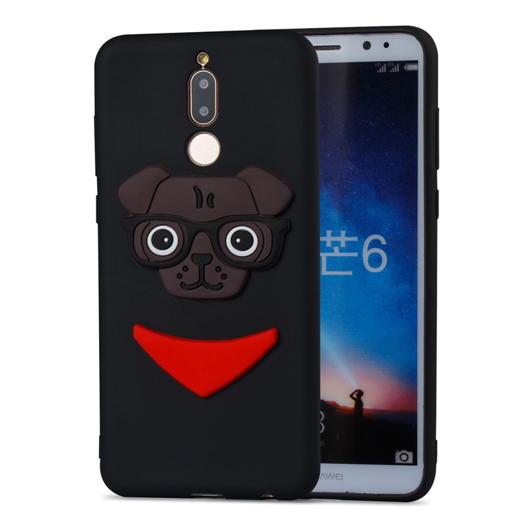 Lovely Dog Pattern TPU Cover Shell for Huawei Mate 10 Lite / nova 2i / Maimang 6 / Honor 9i (India) - Black-5