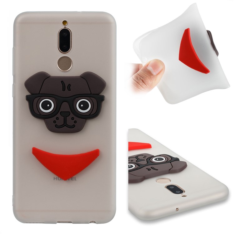 Lovely Dog Pattern TPU Case Shell for Huawei Mate 10 Lite / nova 2i / Maimang 6 / Honor 9i (India) - White-1
