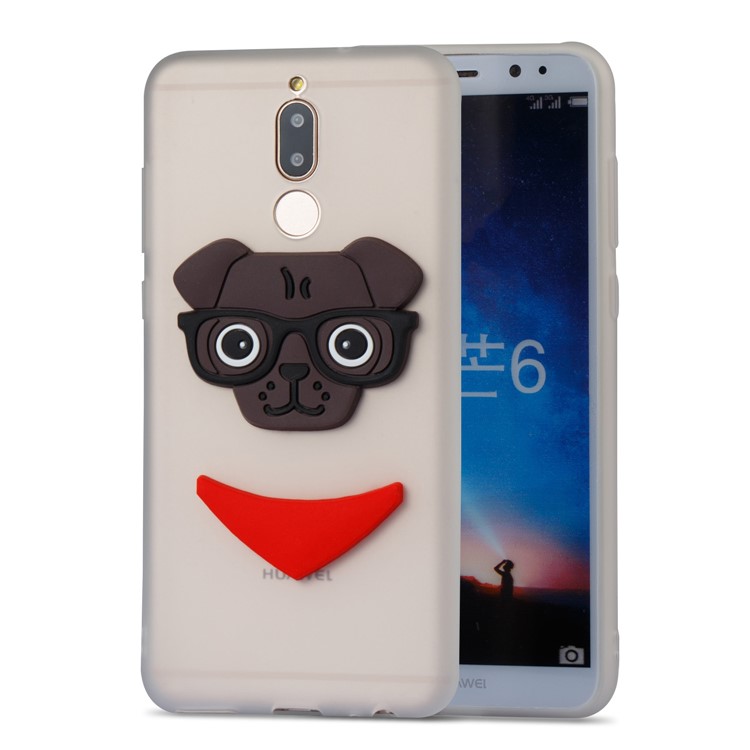 Lovely Dog Pattern TPU Case Shell for Huawei Mate 10 Lite / nova 2i / Maimang 6 / Honor 9i (India) - White-3