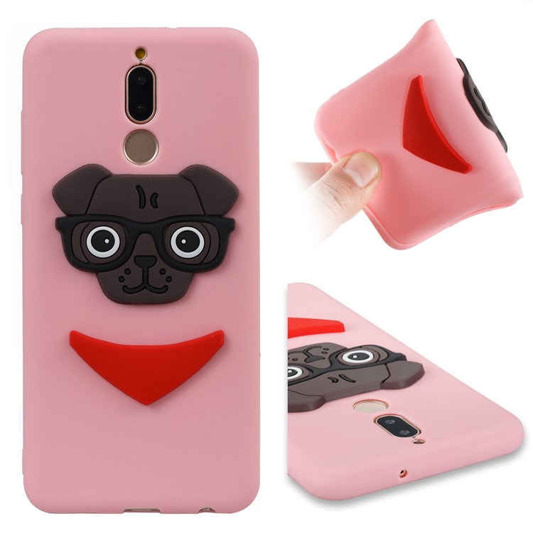 Lovely Dog Pattern TPU Shell for Huawei Mate 10 Lite / nova 2i / Maimang 6 / Honor 9i (India) - Pink-1