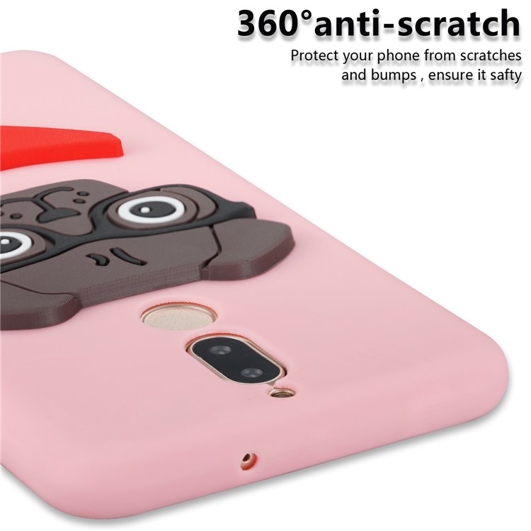 Lovely Dog Pattern TPU Shell for Huawei Mate 10 Lite / nova 2i / Maimang 6 / Honor 9i (India) - Pink-2
