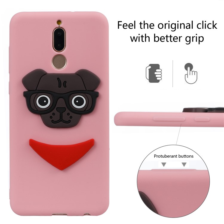 Lovely Dog Pattern TPU Shell for Huawei Mate 10 Lite / nova 2i / Maimang 6 / Honor 9i (India) - Pink-3