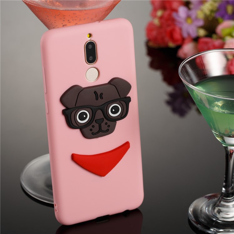 Lovely Dog Pattern TPU Shell for Huawei Mate 10 Lite / nova 2i / Maimang 6 / Honor 9i (India) - Pink-4