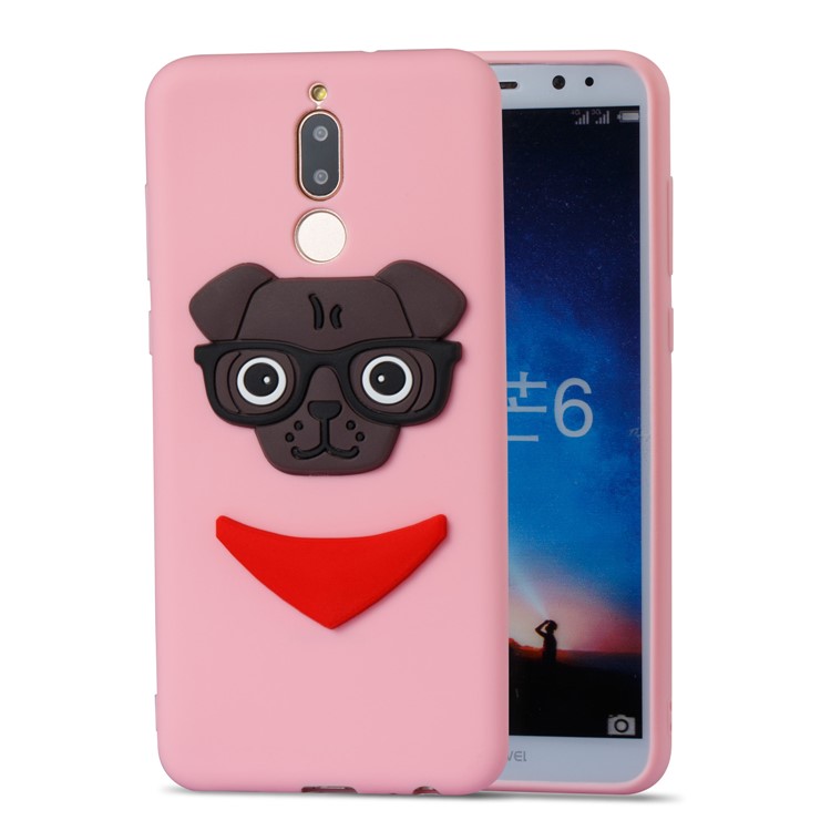 Lovely Dog Pattern TPU Shell for Huawei Mate 10 Lite / nova 2i / Maimang 6 / Honor 9i (India) - Pink-5