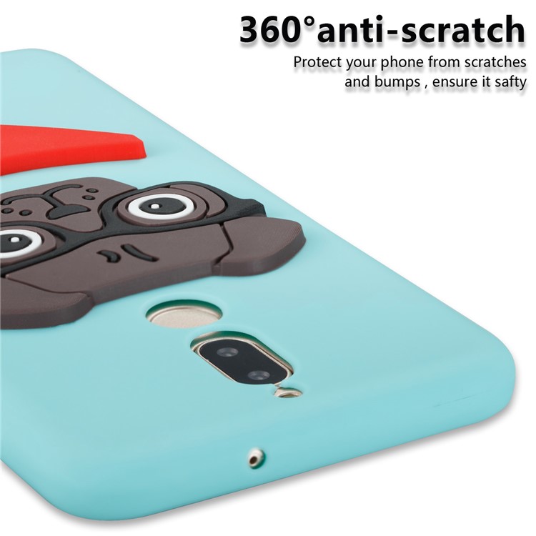Lovely Dog Pattern TPU Cellphone Cover for Huawei Mate 10 Lite / nova 2i / Maimang 6 / Honor 9i (India) - Baby Blue-2