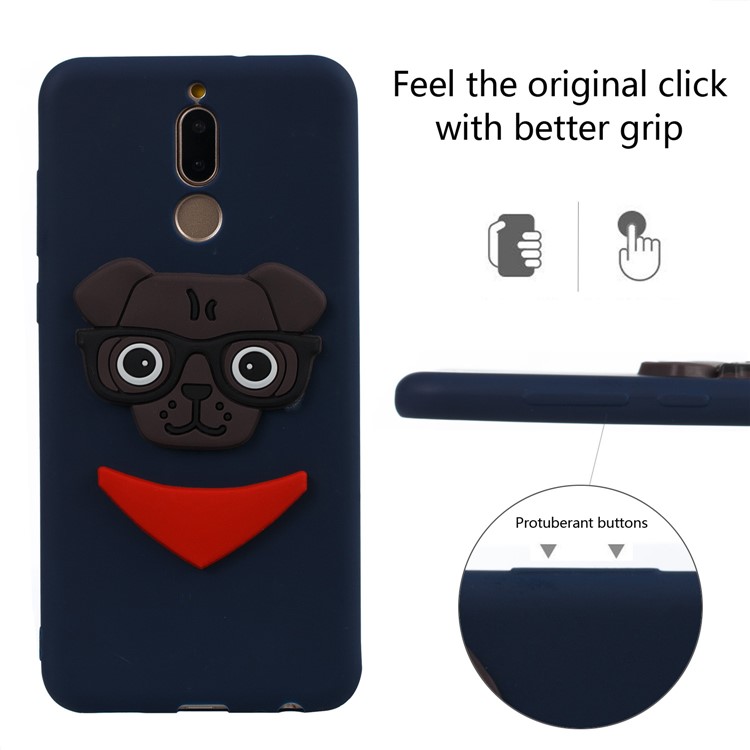 Lovely Dog Pattern TPU Casing Shell for Huawei Mate 10 Lite / nova 2i / Maimang 6 / Honor 9i (India) - Dark Blue-6