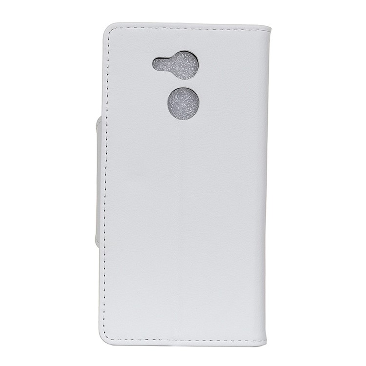 PU Leather Wallet Stand Mobile Flip Cover for Huawei Honor V9 Play - White-4