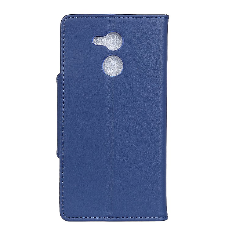 For Huawei Honor V9 Play PU Leather Wallet Stand Mobile Phone Cover Shell - Blue-3